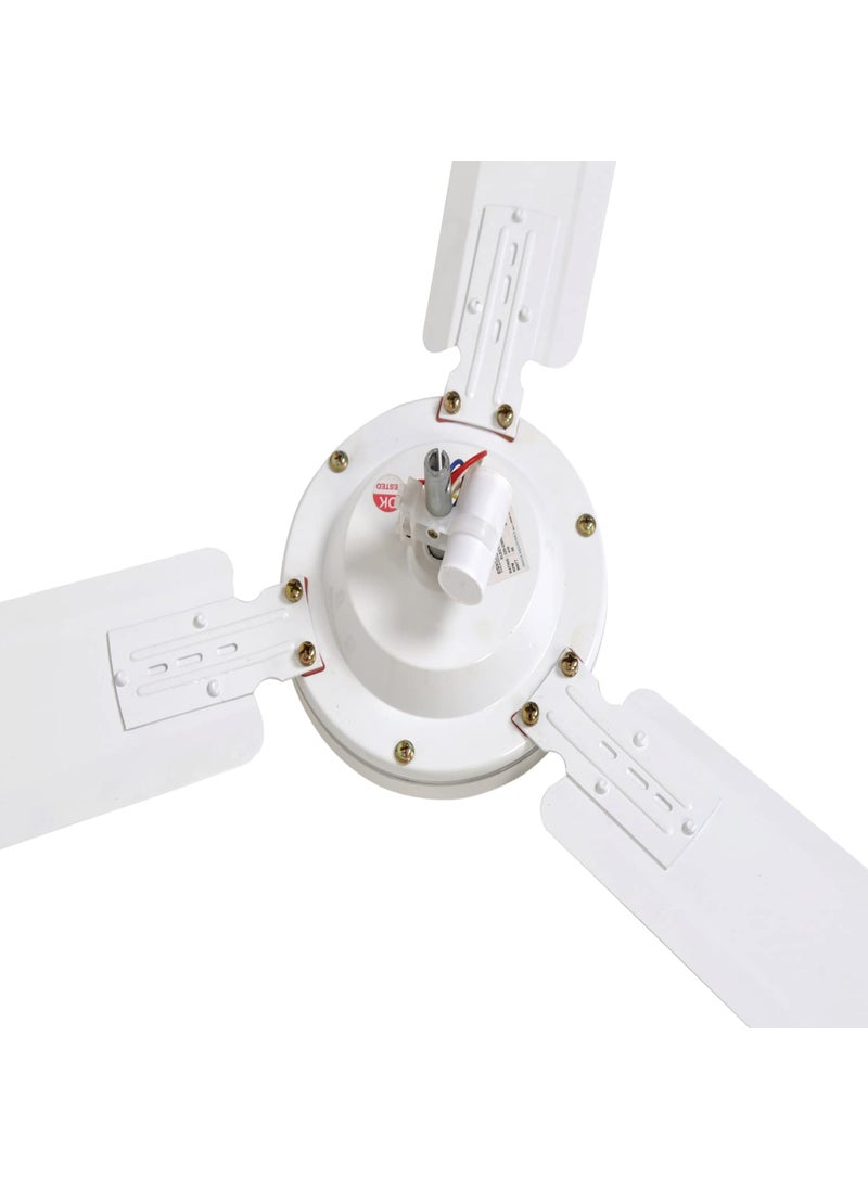 ESKON ESKON Ultra HighSpeed400 RPM 50Hz Frequency and 240A 1200 mm 3 Blade Ceiling Fan DELTA WHITE  - Image 5
