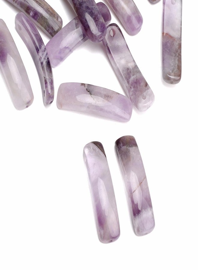 BEADIA Natural Curved Amethyst Stone Beads 36x10mm 4pcs for DIY Bracelet Jewelry Making - Image 5