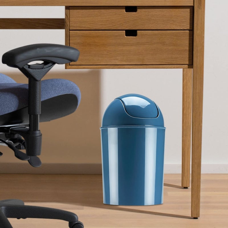 امبرا سلة مهملات صغيرة من أومبرا بلو سعة 5 لتر مع غطاء متأرجح ميست 1 - Image 2