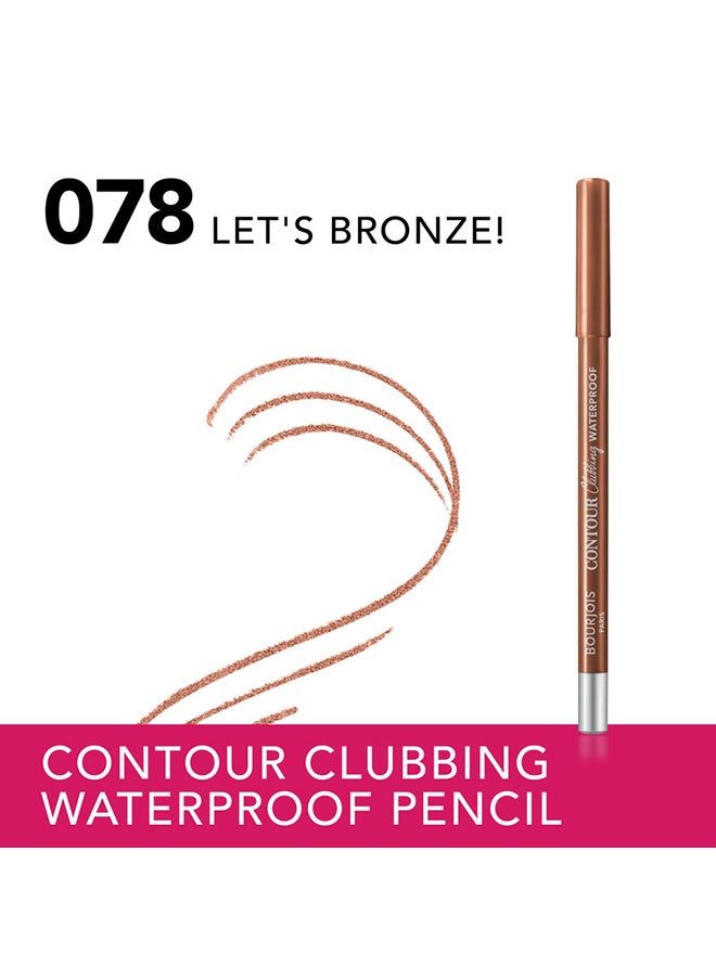 BOURJOIS PARIS قلم تحديد العيون المقاوم للماء من كونتور كلوبينج - 078 - ليتس برونز، 1.2 جرام  - Image 2