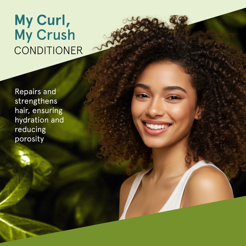 Inoar MEU Cacho MEU Crush Conditioner with Plant-Based Collagen & Vitamin E for Curly Hair Hydration & Definition, 16.9 fl.oz - Image 2