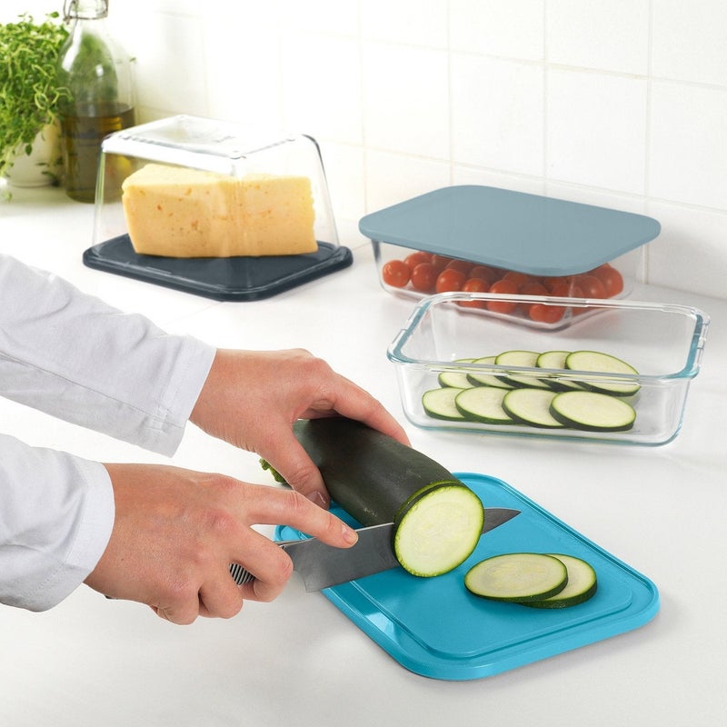 Baitique Chopping Board Set, Black-Blue/Grey-Blue/Light Blue, 22x16 cm – 3 Pack - Image 3