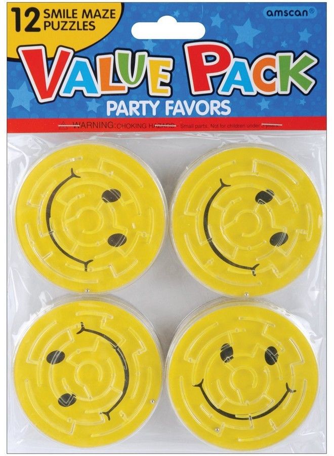Amscan Party Favors Smile Maze Puzzlepack Of 12 2 3/4" Yellow - Image 3