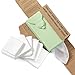 LastTissue Reusable Cotton Tissue Pack  Face Towels  Handkerchiefs for Men  Women  Washable Sustainable Facial Tissue with Storage Case  Green - Image 2