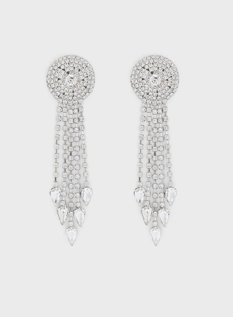 Khizana Jewelled Disc Statement Earrings