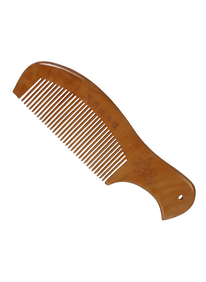 NIBEMINENT Wooden Hair Comb Brown 17.7centimeter
