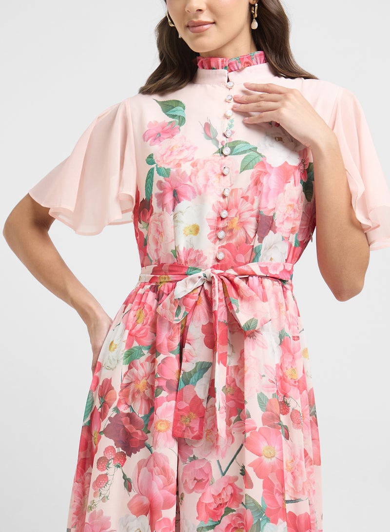 ايلا فستان شيفون بنقشة الزهور - Image 3