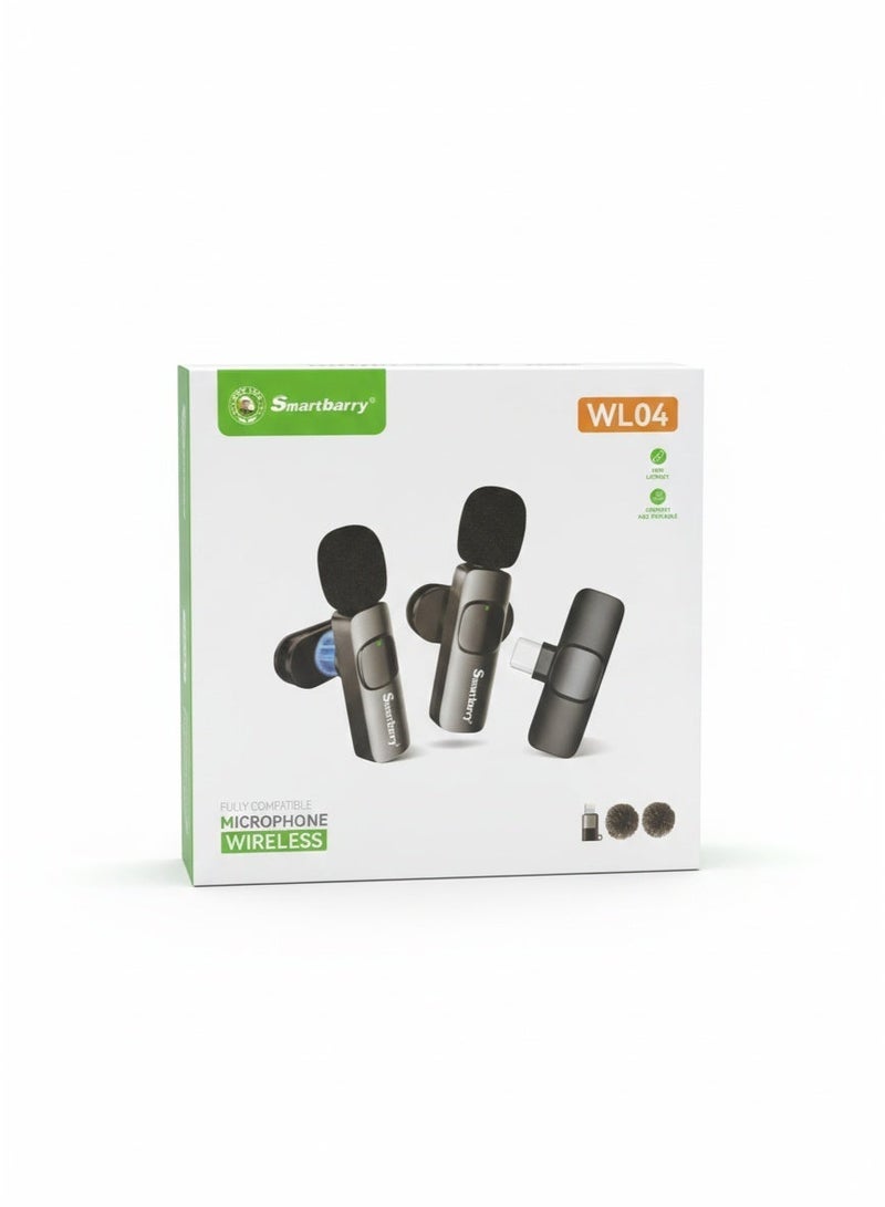 Smartbarry Dual Wireless Lavalier Microphone System for iPhone/Android/DSLR | Professional Noise-Cancelling Clip-On Lapel Mic for Vlogging, Interviews, Live Streams - Image 3