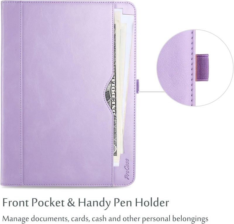 Procases 9"-10.1" Inch Universal Tablet Case, Protective Cover Stand Folio Case For 9 10 10.1 Inch Android Touchscreen Tablet, With 360 Degree Rotatable Kickstand Multiple Viewing Angles -Lightpurple - Image 5