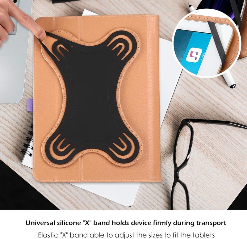 Procases 9"-10.1" Inch Universal Tablet Case, Protective Cover Stand Folio Case For 9 10 10.1 Inch Android Touchscreen Tablet, With 360 Degree Rotatable Kickstand Multiple Viewing Angles -Lightpurple - Image 3