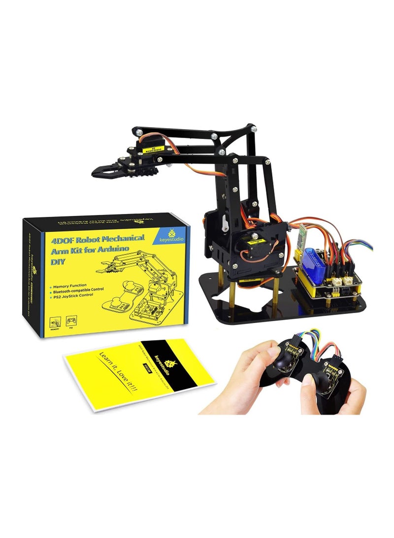 Keyestudio Robot Arm Starter Kit For Arduino Coding Robotics Toys For Adults Teens And Kids Electronic Programming Project STEM Education
