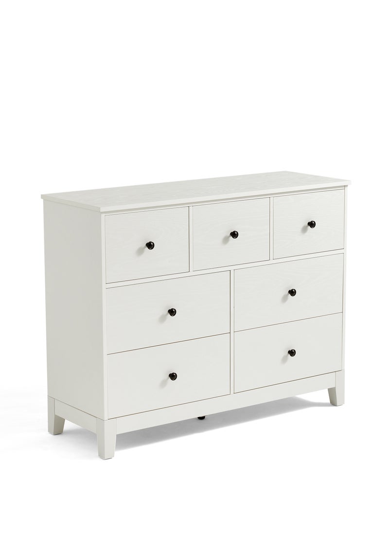 LINSY  -  Wood Dresser closet With 7 Drawers , Dressers Organizer for Bed Room Living Room, Kids Room, Nursery, Hallway, White Color, size 114.2L*41.1W*89.5H cm - pzsku/Z394409CB0741D125EF1EZ/45/_/1709451080/8790373c-91f2-4f82-829d-2cab9baad08c