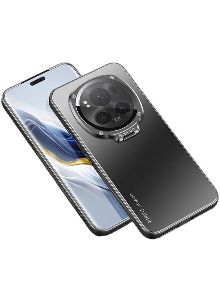 VKL - Compatible with Honor Magic 6 Pro 5G Case Magnetic Metal Lens Bracket Protective Cover For Honor Magic 6 Pro (Black) - Image 1