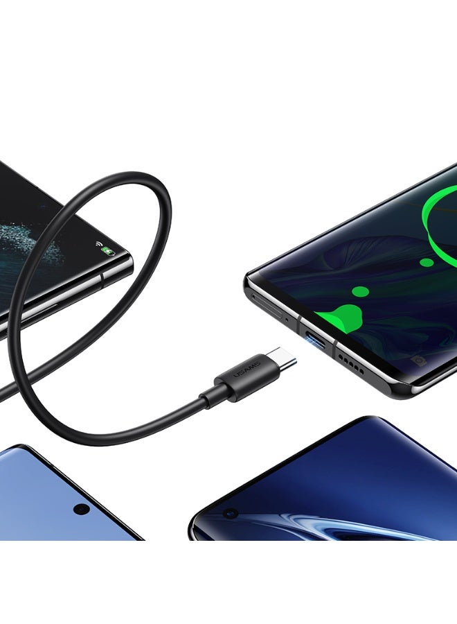 USAMS SJ708 Type-C 3A Fast Charging Data Cable - YD Series 1M - Blac - Image 4
