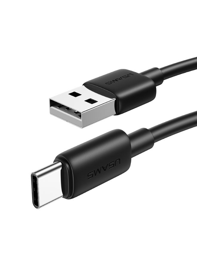 USAMS SJ708 Type-C 3A Fast Charging Data Cable - YD Series 1M - Blac - Image 1