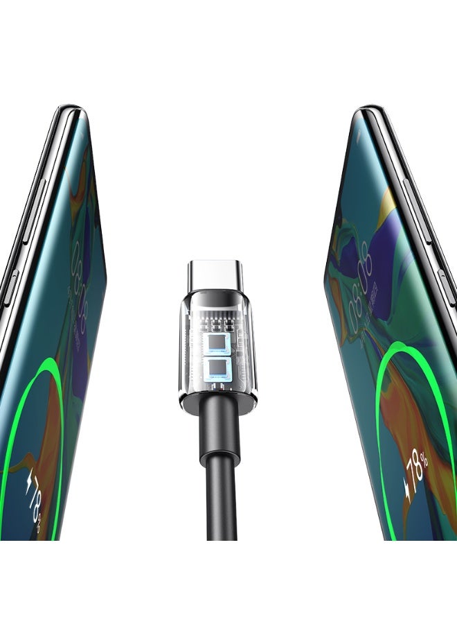 USAMS SJ708 Type-C 3A Fast Charging Data Cable - YD Series 1M - Blac - Image 3