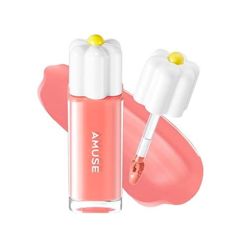 Amuse SEOUL Daisy Flower Dew Tint 04 POMELO NUDE Glossy Moisturizing Lip Stain Watery Glow Lip Tint Long Lasting Color Dewy Finish Vegan Korean Beauty Makeup - Image 1