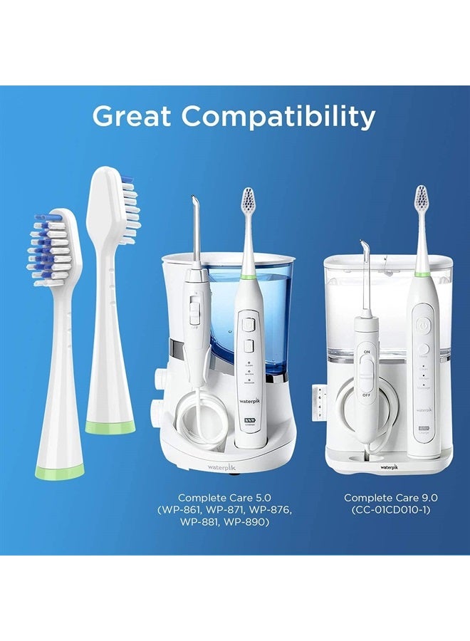 Oralphi Toothbrush Replacement Heads for Waterpik Complete Care 5.0/9.0 (CC-01/WP-861), STRB-4WW, (4-Pack, White) - Image 3