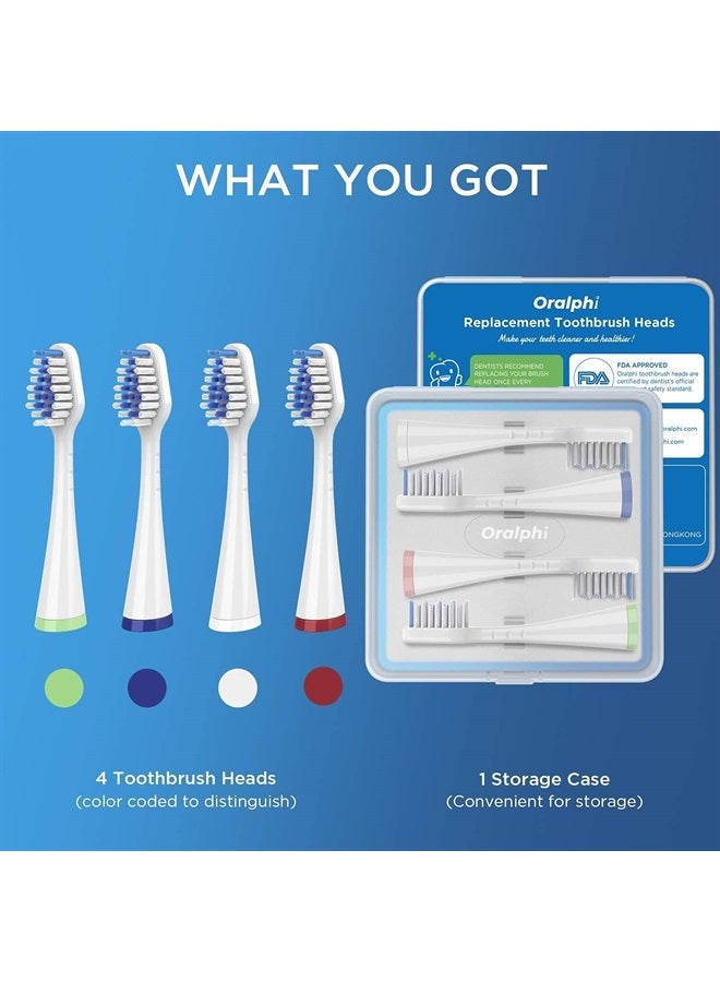 Oralphi Toothbrush Replacement Heads for Waterpik Complete Care 5.0/9.0 (CC-01/WP-861), STRB-4WW, (4-Pack, White) - Image 4