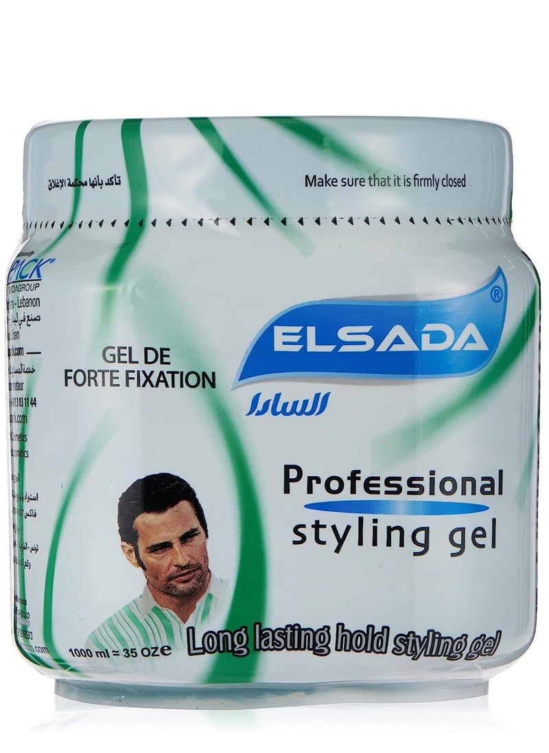 Elsada Elsada Professional Styling Gel Long Lasting Hold Hair Styling Green - 1000 ML 