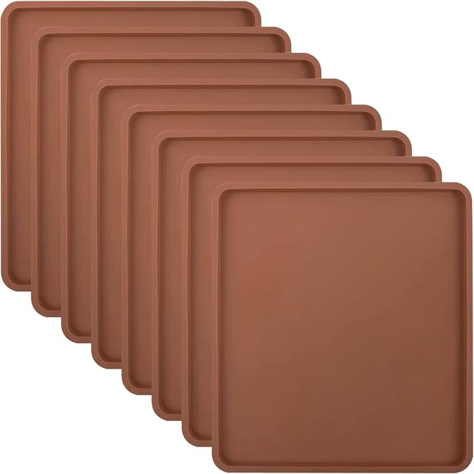 Hlimior 8PCS SILICONE DEHYDRATOR TRAYS - NONSTICK SILICONE DRYE MATS WITH EDGE , COMPATIBLE WITH COSORI CP267-FD, MULTI-PURPOSE REUSABLE FOR JERKY, FRUIT, MEAT, HERBS, VEGETABLES, CRACKERS - Image 4