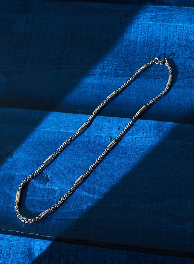 SALTY ALPHA Anti Tarnish Stainless Steel Sleek Neck Chain for Men | Stylish Necklace | Jewellery Accessories for Boys | Minimal Jewelry | Gifts for Boyfriend & Husband | Marriage, Birthday | Gift for Valentine Day - Image 2