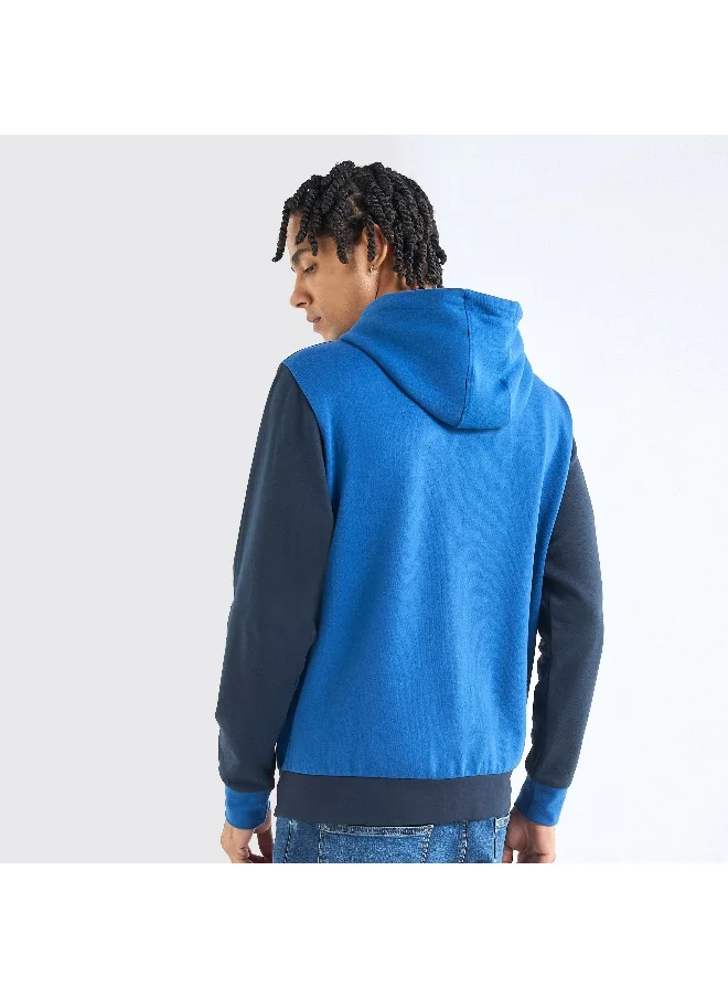 FAV Colourblock Long Sleeves Hoodie with Zip Closure