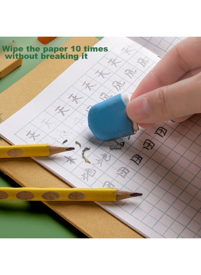 Kaba Bear Kabaxiong Grid Notebook 10 Books/36k/140 Sheets Elementary School First And Second Grade Kindergarten Beige Eye-protecting Exercise Book, 11 Rows 8 Columns Grid Pattern - Image 5