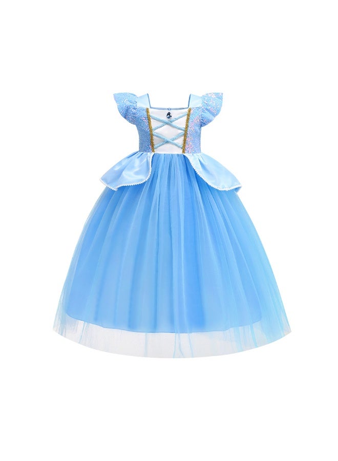NIBEMINENT Cinderella princess dress, Cinderella Ball dress, girls' sequined tulle dress - Image 1