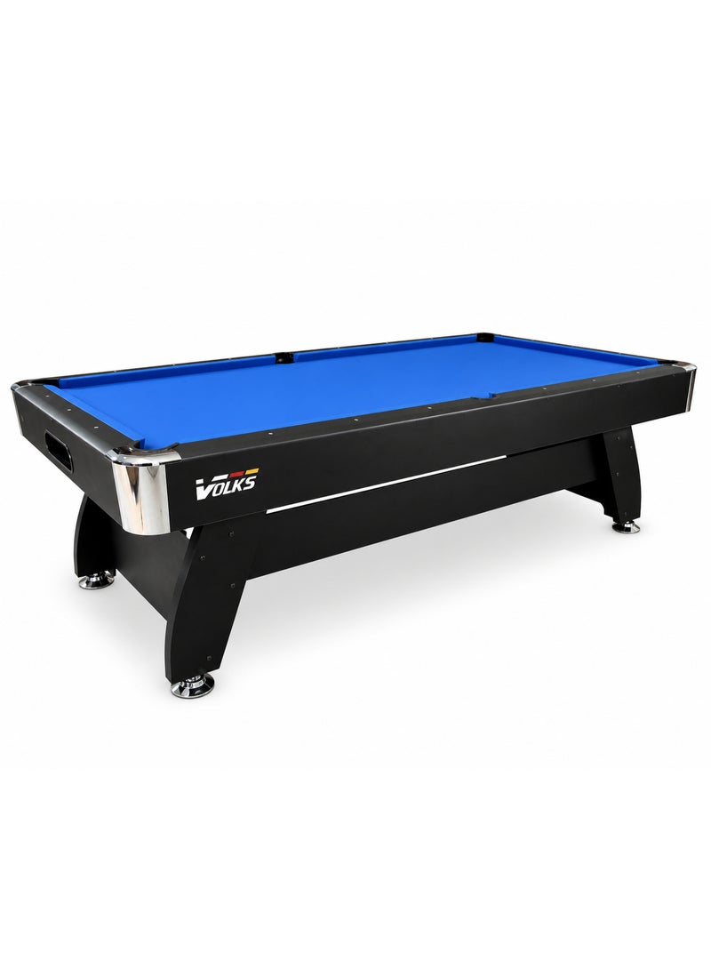 VOLKSGYM 8FT Billiard Table Blue PT-01-8FT | MDF Pool Table with PVC Lamination | Includes Balls, Cues & Accessories - Image 1