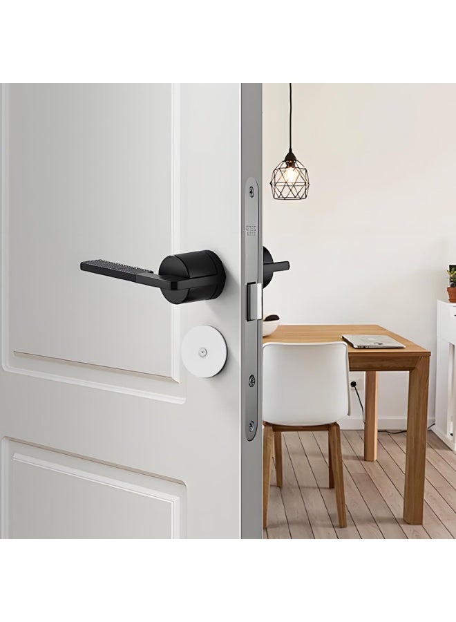Door Hole Cover Plate, 2-5/8" Round White Deadbolt and Door Knob Hole Filler with Screws - Image 5