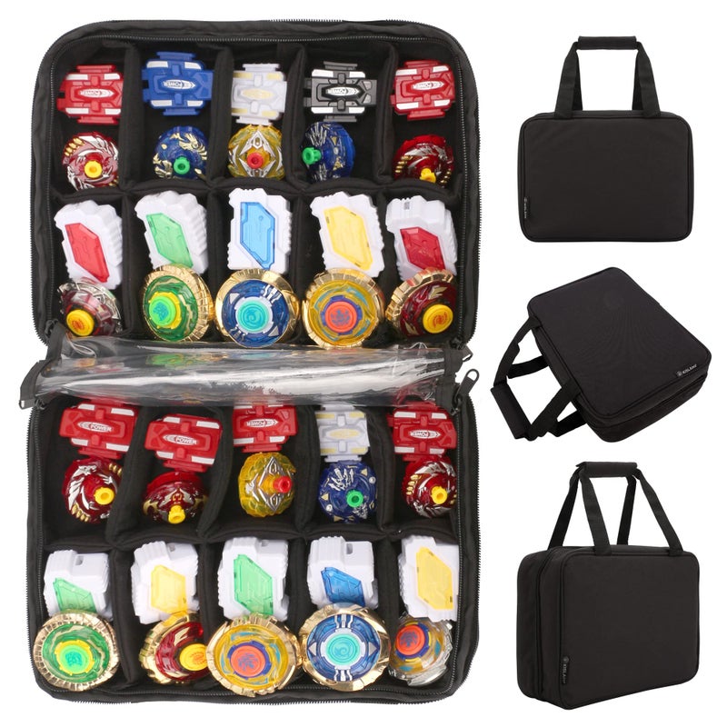 KISLANE 40 Battle Spinners Carrying Case 20 Slots for Battle Spinners Case Kids Battle Spinner Storage Accessories for Launchers Bag Only - Image 2