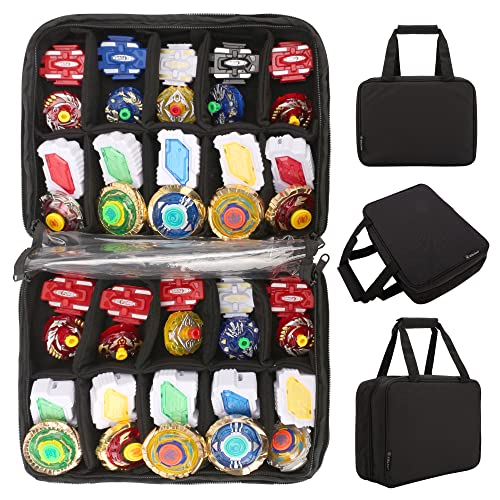 KISLANE 40 Battle Spinners Carrying Case 20 Slots for Battle Spinners Case Kids Battle Spinner Storage Accessories for Launchers Bag Only - Image 1