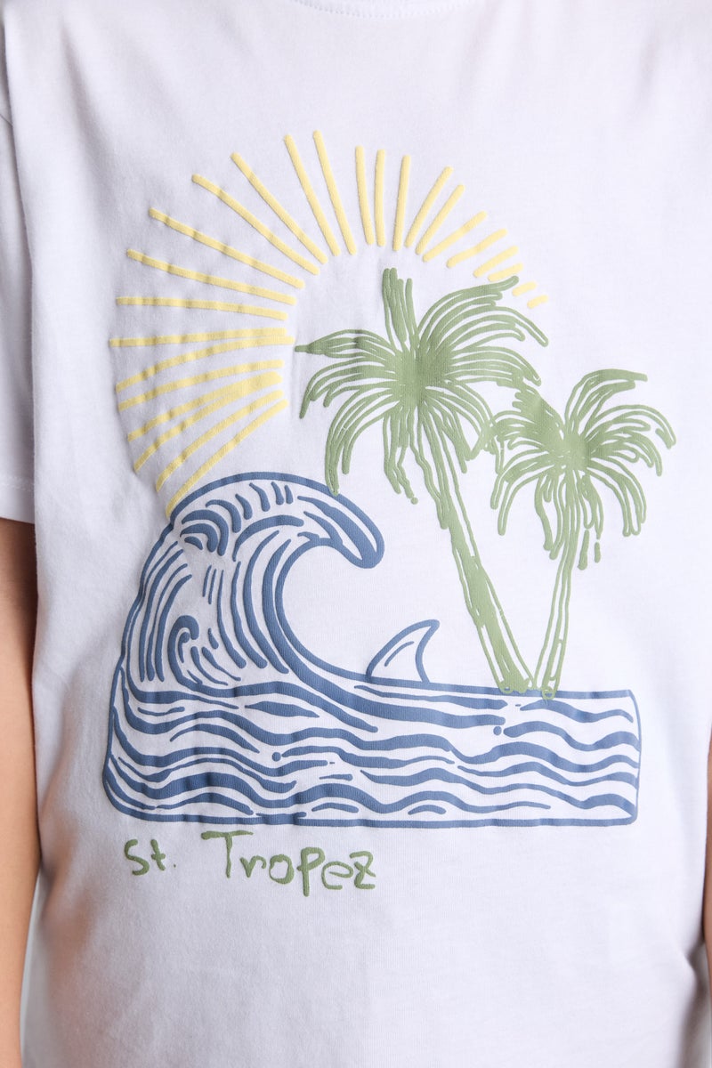 DeFacto White Boy Boy New Regular Fit Short Sleeve T-Shirt Casual - Image 4