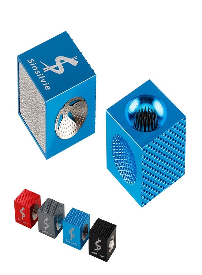 Sinsilvie Pool Cue Tips Shaper 3 in 1 Cue Tips Shaper Repair Tools, 3 in 1 Billiard Pool Cue Accessories Tool Gifts-Shaper, Scuffer, Aerator (Blue 5 in 1) - Image 1