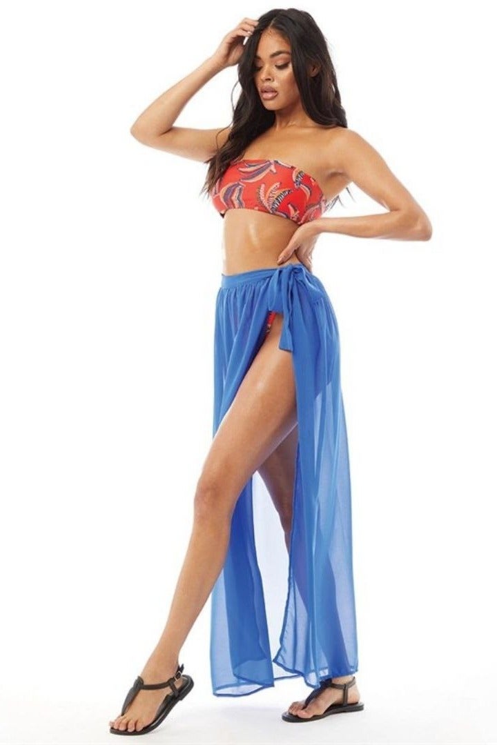 كاش مايوة شيفون للارتداء اعلى ملابس السباحة - Image 3