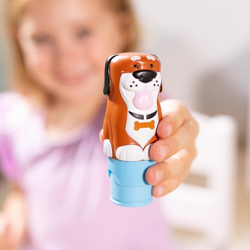 ميليسا آند دوج ملصق WOW!™ Dog Creative Play - لوحة أنشطة مكونة من 24 صفحة وختم ملصقات، 300 ملصق، لعبة الفنون والحرف اليدوية، لعبة فيدجيت لشخصية ديناصور قابلة للتجميع، وحيد القرن، كلب، نمر - Image 3