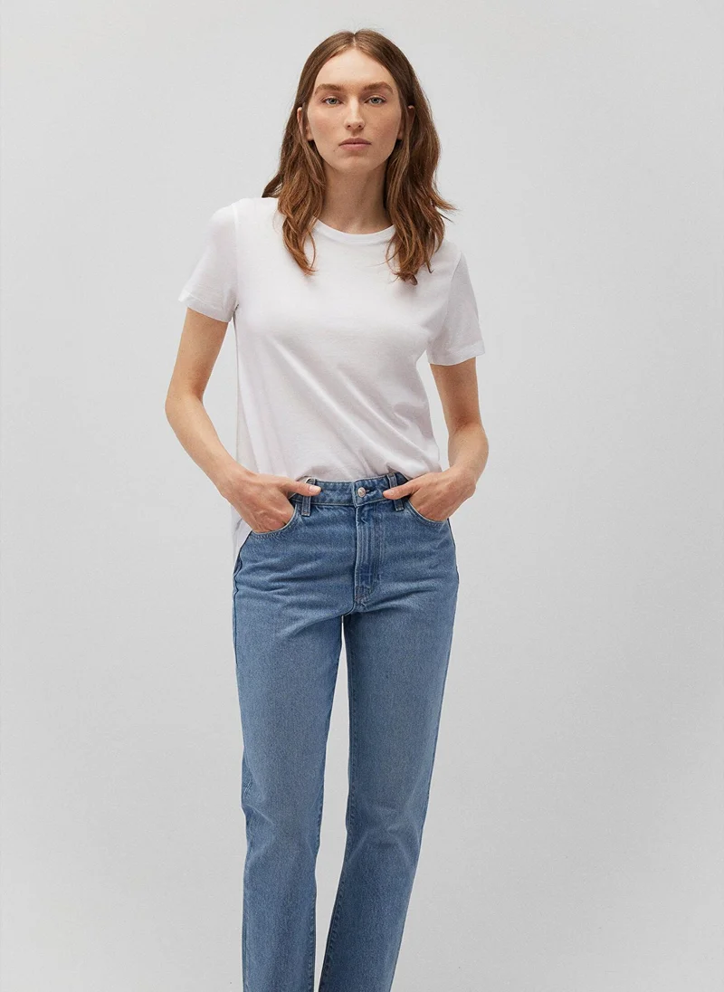 مافي White Basic T-Shirt