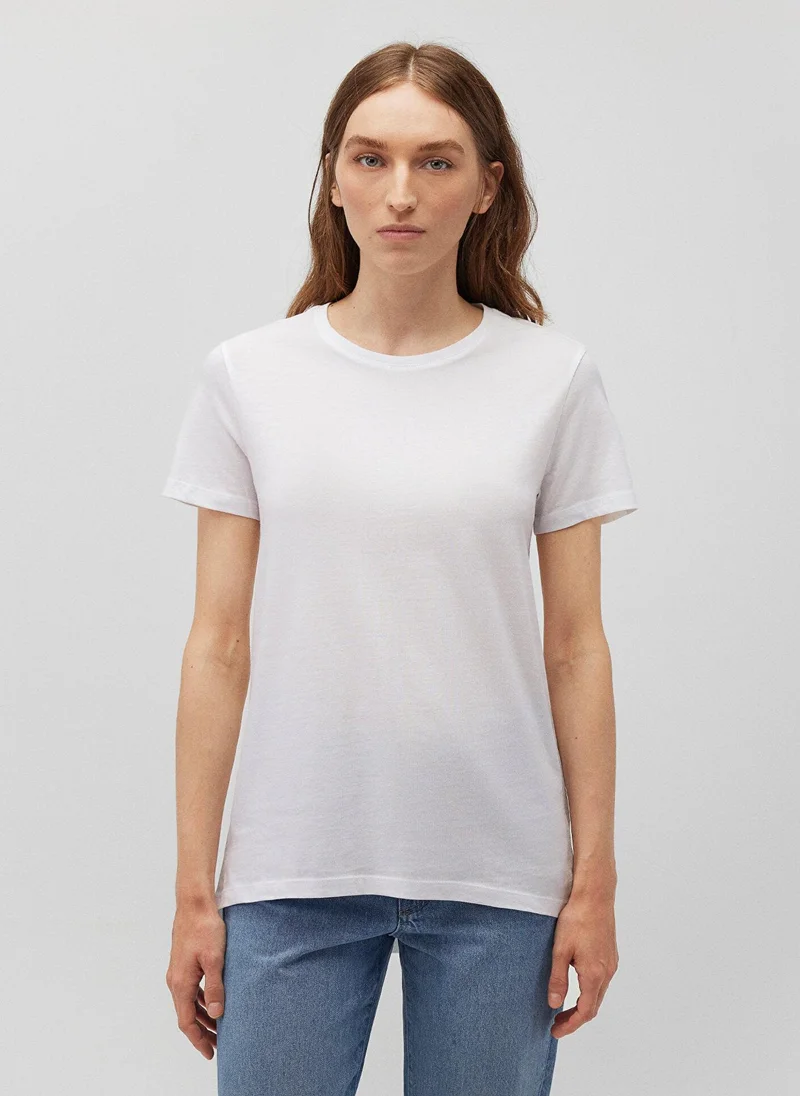 مافي White Basic T-Shirt