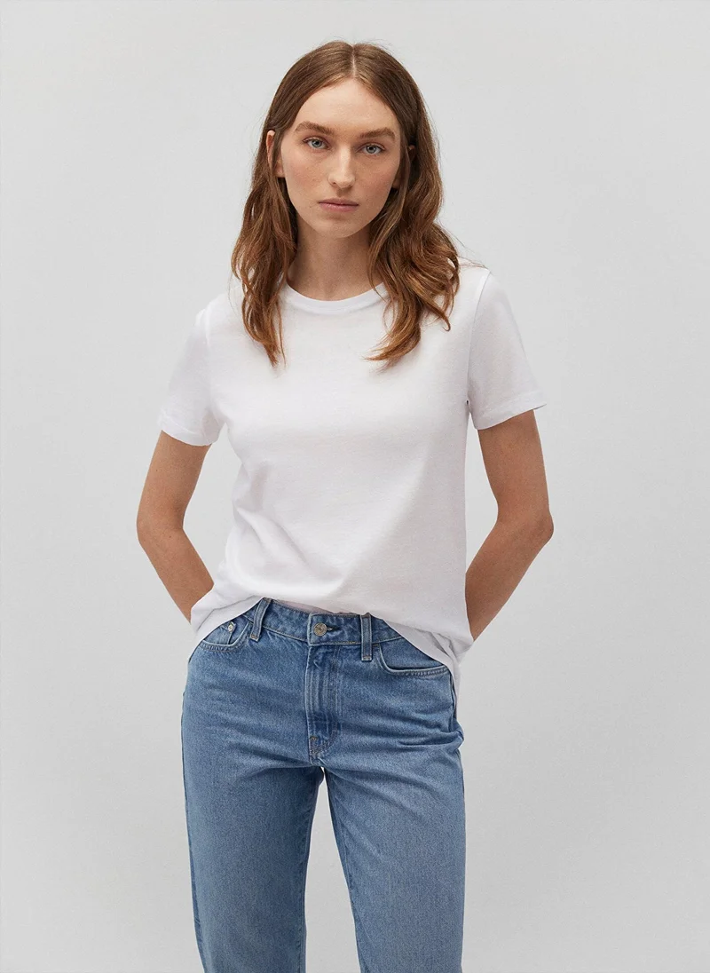 مافي White Basic T-Shirt
