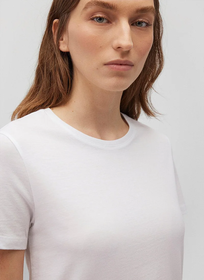 مافي White Basic T-Shirt