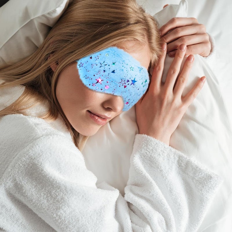 HZYH NimbusNote 2Pcs Plush Eye Mask for Sleeping, Cute Star Fluffy Plush Sleep Mask, Soft Blindfold Eyeshade, Travel Eye Cover for Women Girls  Kids - Image 4