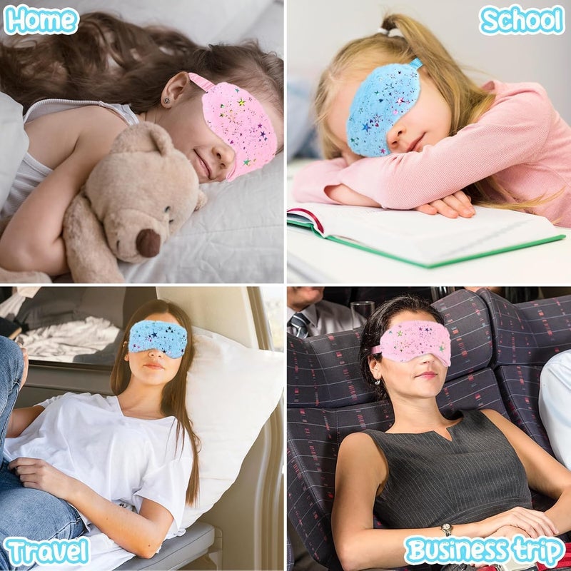 HZYH NimbusNote 2Pcs Plush Eye Mask for Sleeping, Cute Star Fluffy Plush Sleep Mask, Soft Blindfold Eyeshade, Travel Eye Cover for Women Girls  Kids - Image 5
