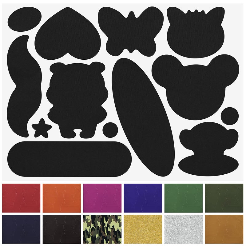 Azobur Azobur Nylon Repair Patches Self Adhesive Vinyl Outdoor Camping Gear Repair KitWaterproof Fabric Repair Patches for Down Jacket Tent Sleeping Bag 13 Pieces