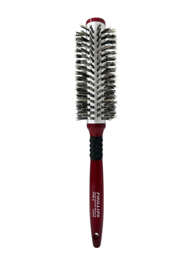 Phillips Brush Thermal Ceramic 2.5 Inch Round Hair Brush, 100% Pure Boar Bristles & Ergonomic Beech Wood Handle - Ceramic Barrel Brush Head for Styling & Volumizing All Hair Types, TPB-2 - Image 1