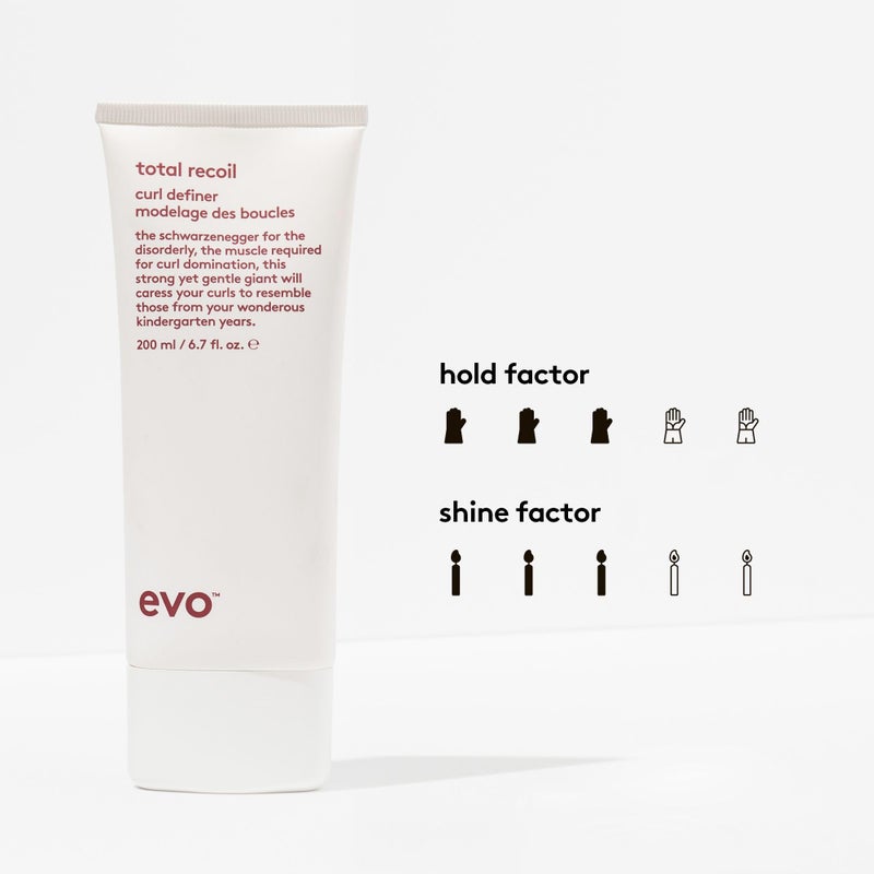 EVO Total Recoil Curl Definer - Strong Hold Defining Moisturizing Cream - Enhances Natural Curl Pattern & Reduces Frizz - Humidity Control - Travel Size, 30ml / 1.01fl.oz - Image 2