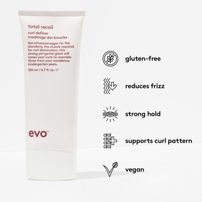 EVO Total Recoil Curl Definer - Strong Hold Defining Moisturizing Cream - Enhances Natural Curl Pattern & Reduces Frizz - Humidity Control - Travel Size, 30ml / 1.01fl.oz - Image 3