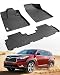 CarQiWireless All Weather Floor Mats for Toyota Highlander 2013 2012 2011 2010 2009 2008 Not for Hybrid Heavy Duty Rubber Waterproof Car Accessories Custom Fit for Front Rear Row Backseat Black - Image 2