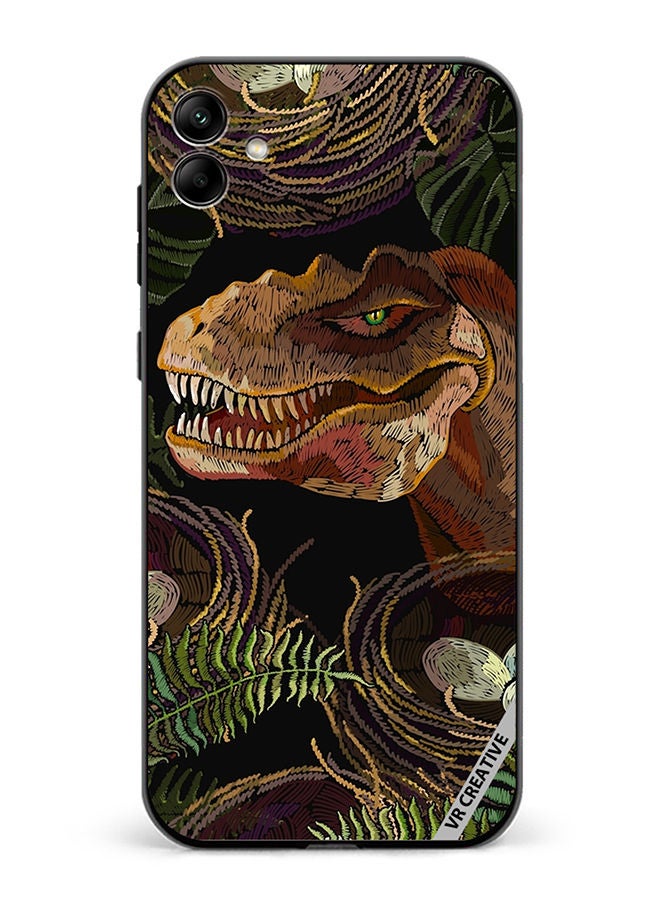 VR CREATIVE Protective Case Cover For Samsung Galaxy A04 Tyrannosaurus Rex Head, Palm Leaves And Eggs In Bird Nest Design Multicolour - Image 1