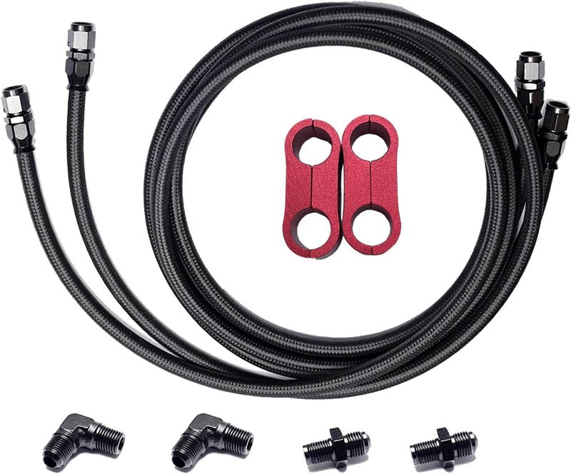 VSWIG 6AN Transmission Cooler Lines PTFE Hose 7FT for 4L60 700R4 TH350 TH400 CBC350 3L80 - Image 1